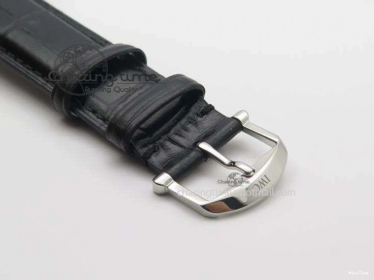 MIROTIME 0511 GoodFit Portofino SCHAFFHAUSEN SS MKF 1:1 V2 Best Edition Black Dial On Black Leather Strap A 7350